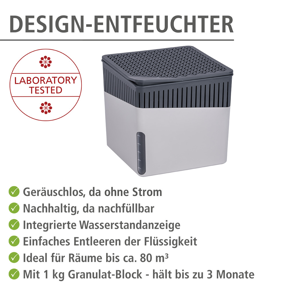 Raumentfeuchter Mod. Cube 1000 g grau  Luftentfeuchter