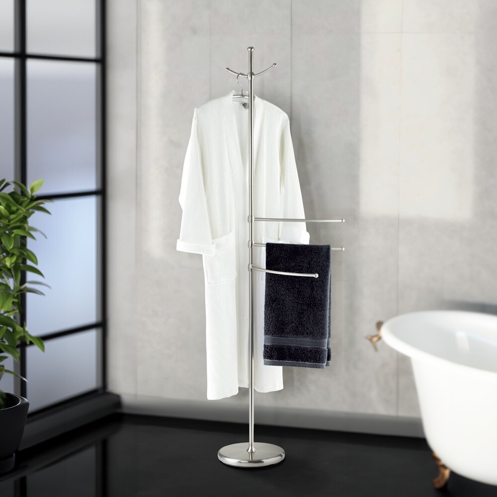 Porte-serviettes et porte-manteaux Adiamo  3 bras, 2 crochets de suspension