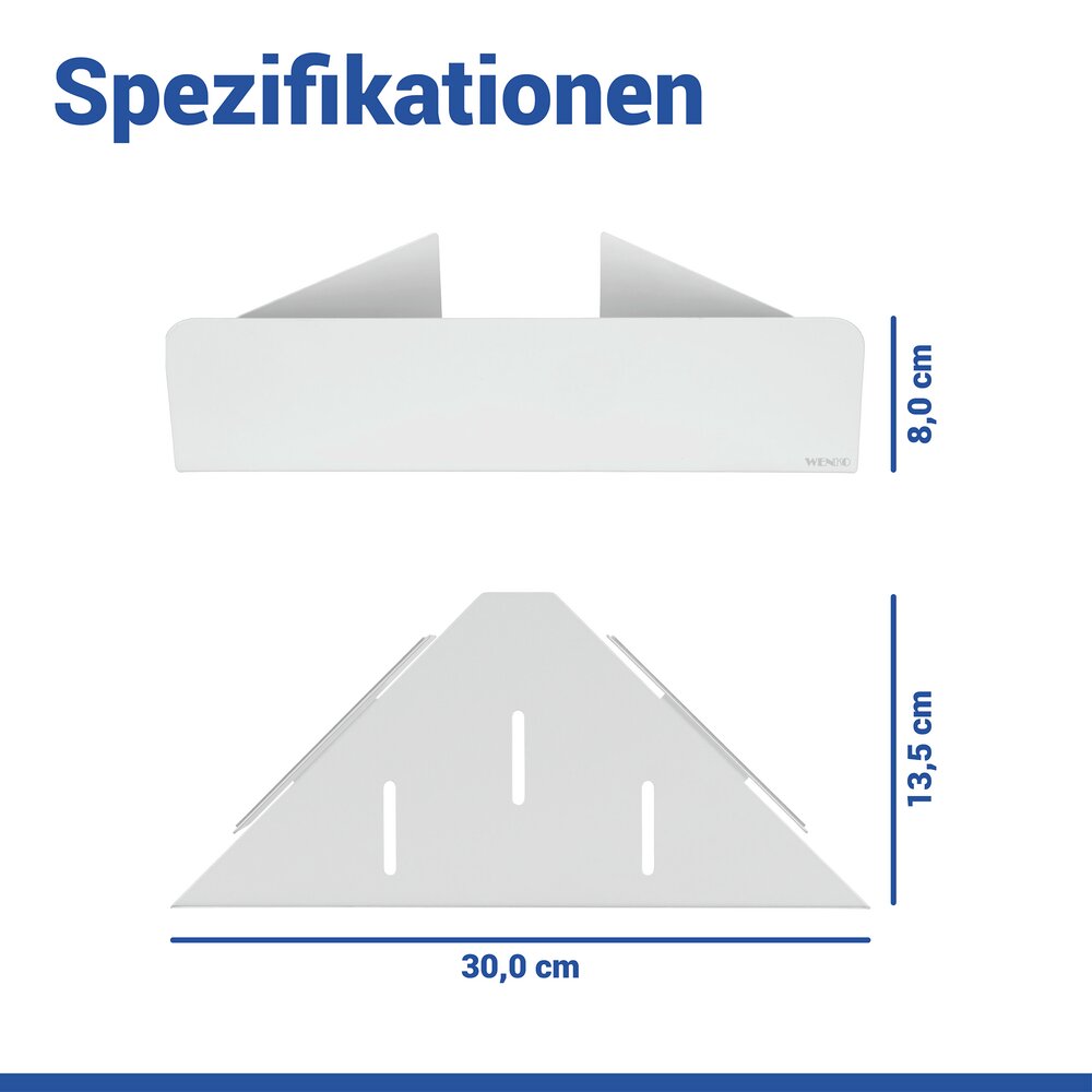Turbo-Loc® Hoekplank Mod. Lizan Wit