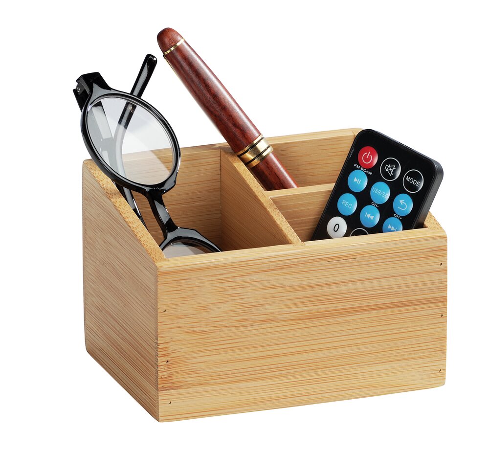 Bambus Organizer Mod. Terra 3 Fächer, 2er Set  vielseitig einsetzbar