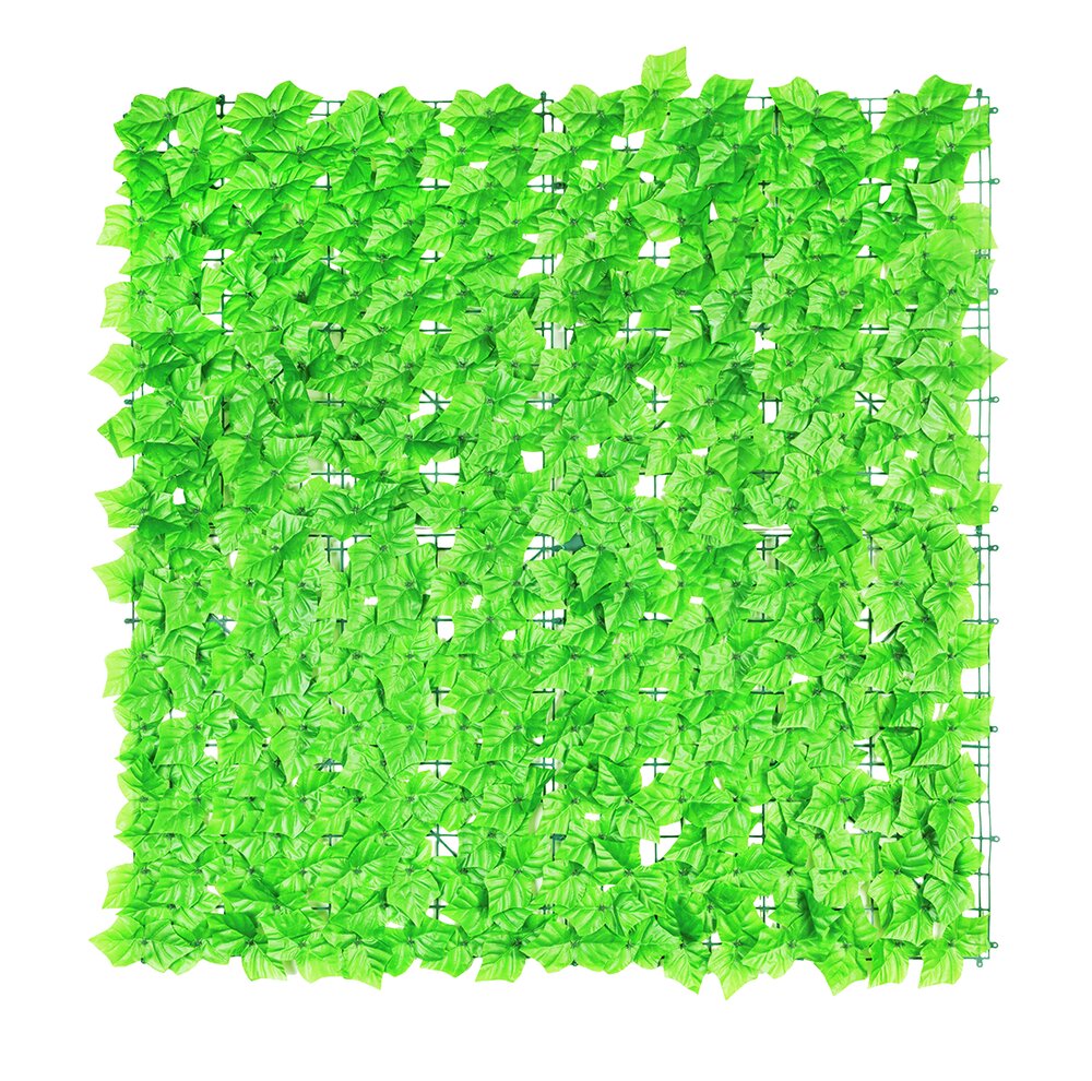 Sichtschutz Efeu, hellgrün, Kunststoff, 1x1m, hängend künstliche Efeublätter, einfache montage