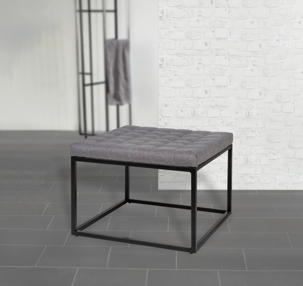 Hocker mit Polster Amandola  60 x 45,5 x 59 cm, belastbar bis zu 120 kg