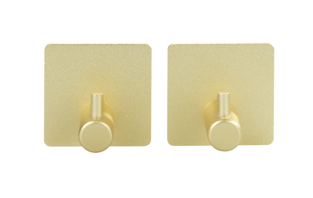 Crochets muraux Ureo Gold, lot de 2  en aluminium