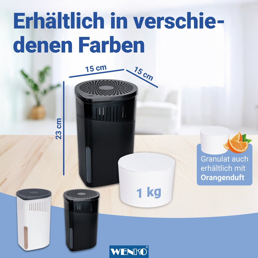 Déshumidificateur d'intérieur Drop - recharge de 1000 g  diminue l'humidité de l'air