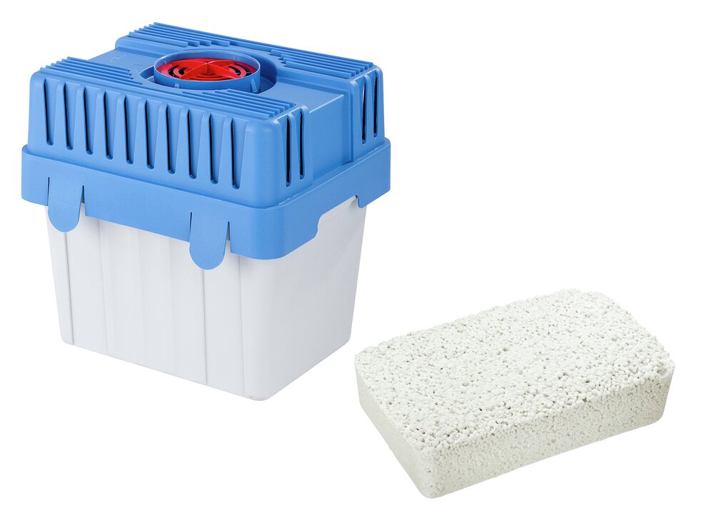 Vochtverdrijver 5 kg, grijs, kunststof, navulbaar, 29x29x24 cm