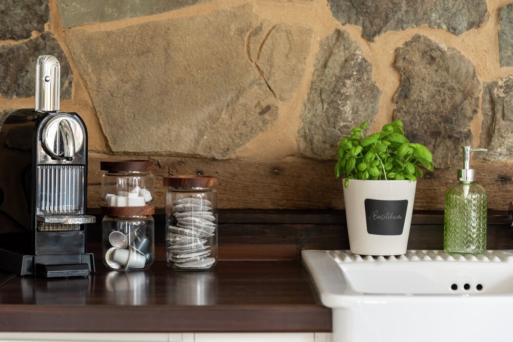 Aufbewahrungsdose Mod. Vido 300 ml  Glasdose mit Deckel aus Akazienholz