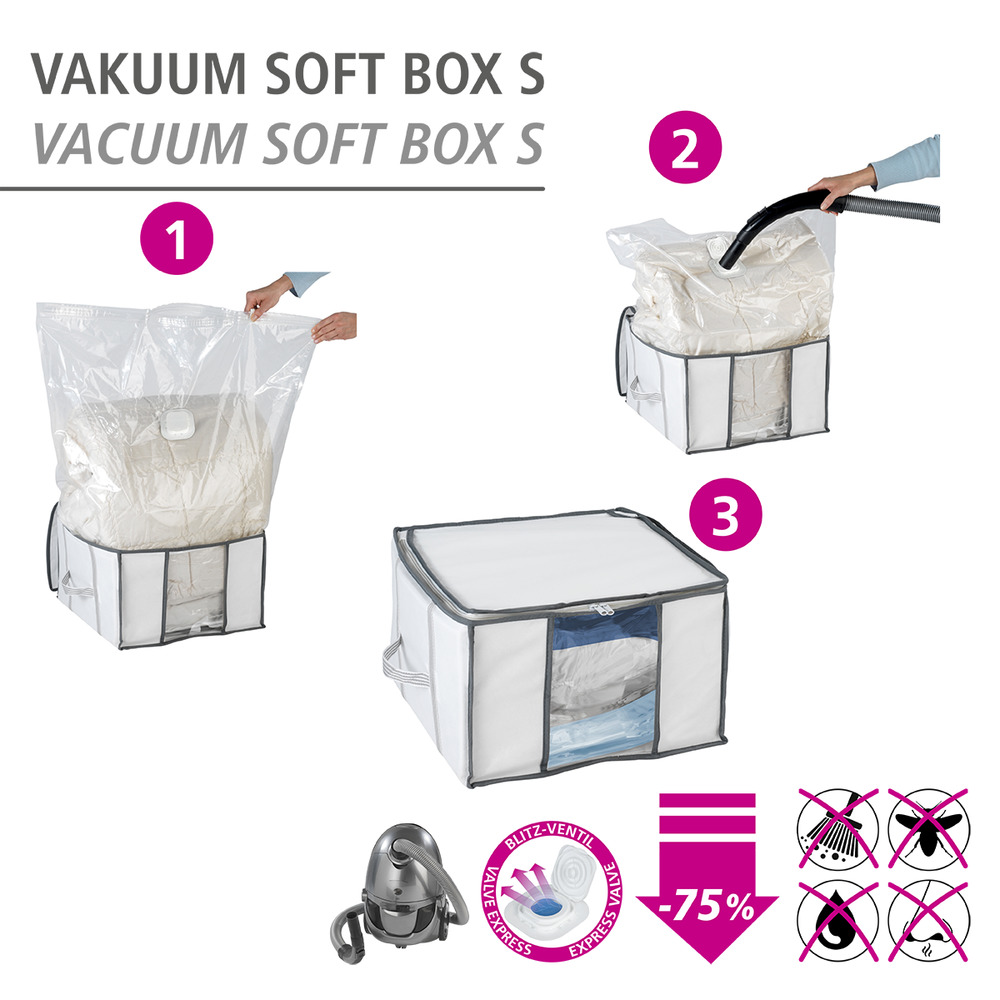 Vakuum Soft Box S  bis zu 75 % Platzersparnis