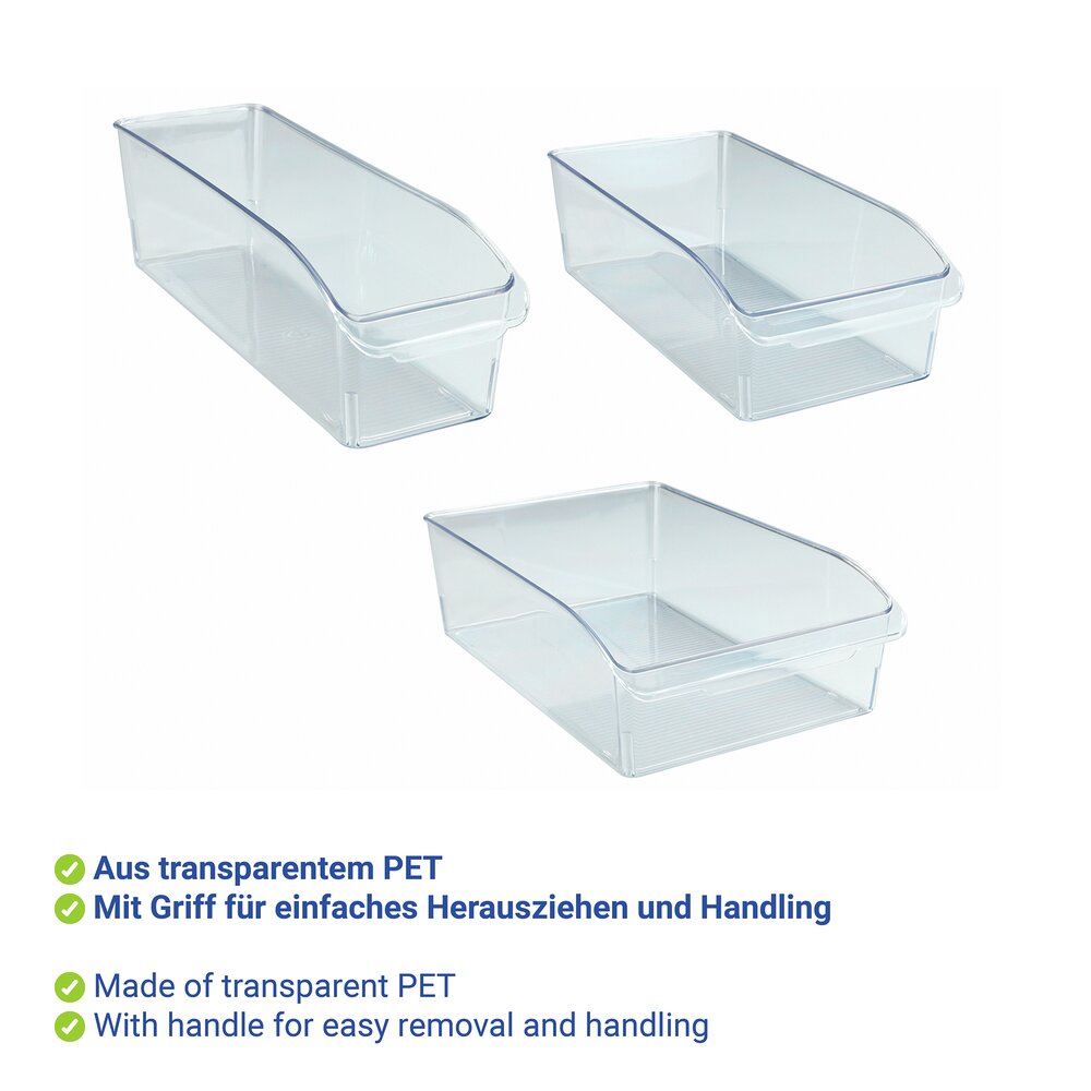 Organiseurs pour le réfrigérateur, set de 3  boîte de rangement pour réfrigérateur et garde-manger