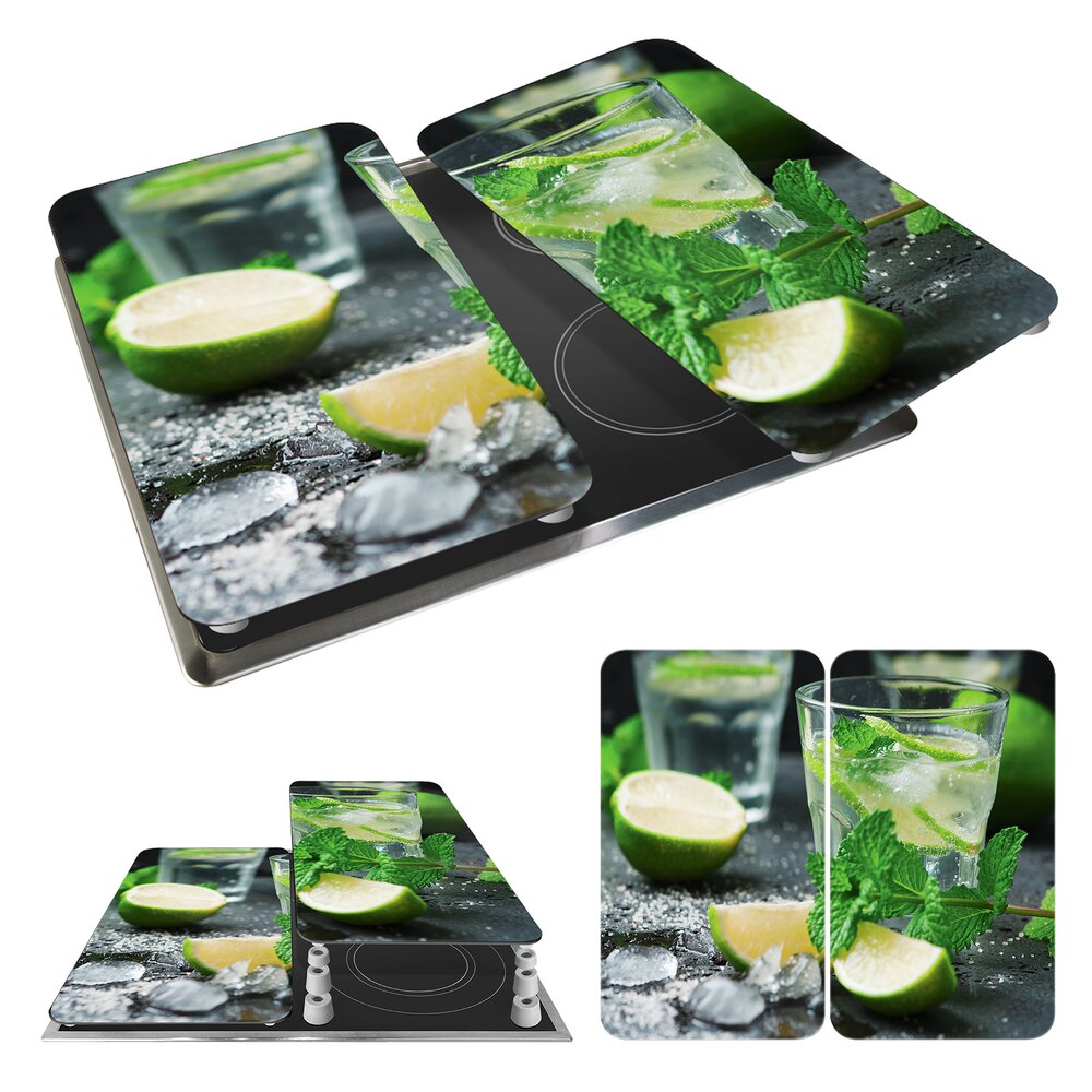 Plaque de Recouvrement Universelle Mod. Mojito, set de 2  pour tous les types de cuisinières