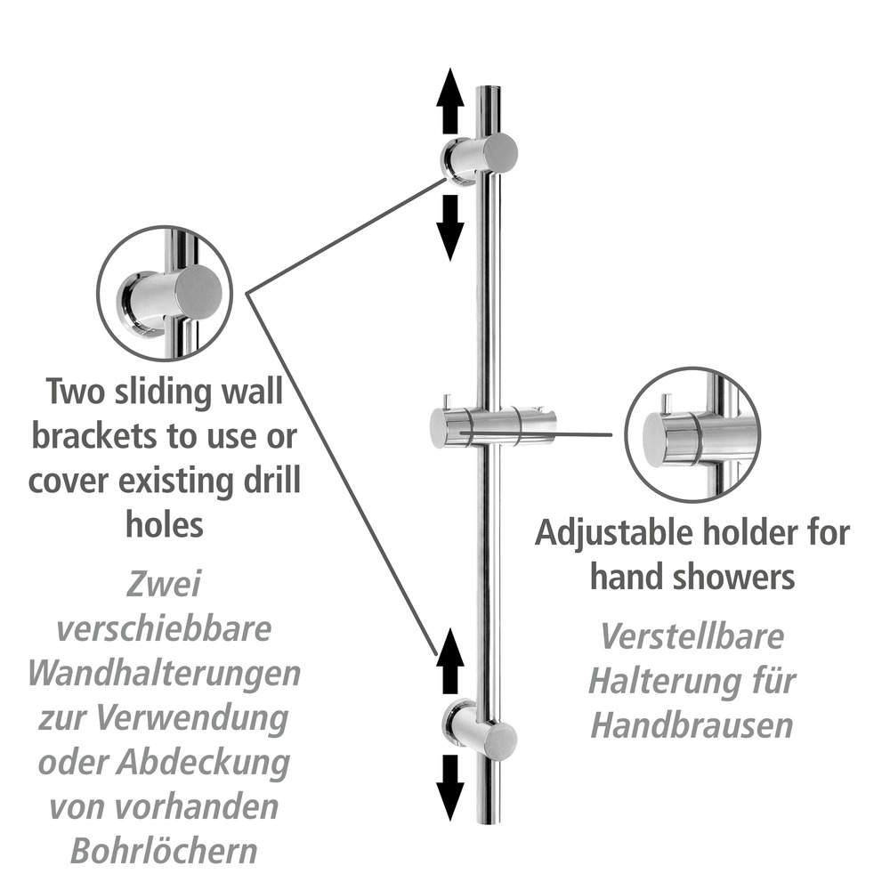 Power-Loc® Duschstange Chrom  Befestigen ohne Bohren