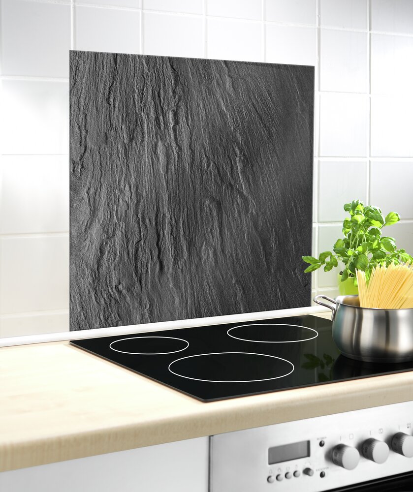 Glazen achterwand leisteen, 60 x 70 cm