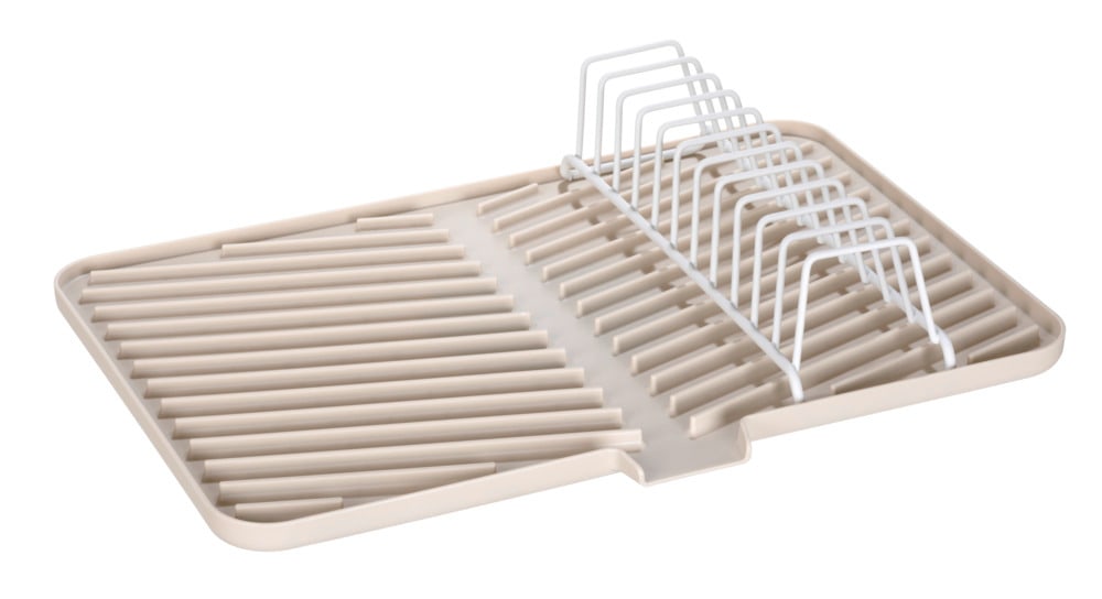 Geschirrabtropfer Mod. ARIANA, beige, Kunststoff, 43x8x31 cm  herausnehmbares Gitter für einfaches Reinigen