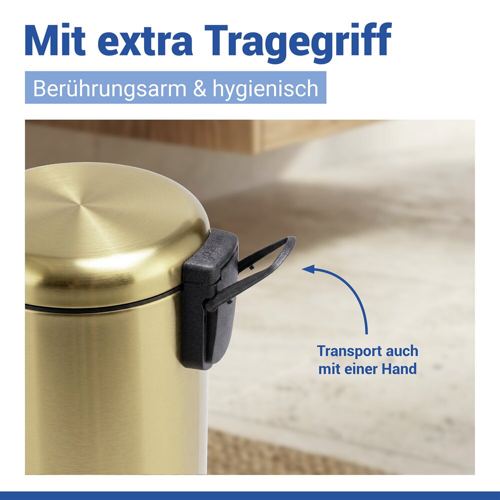 Leman cosmetica pedaalemmer, goud mat, 3 liter