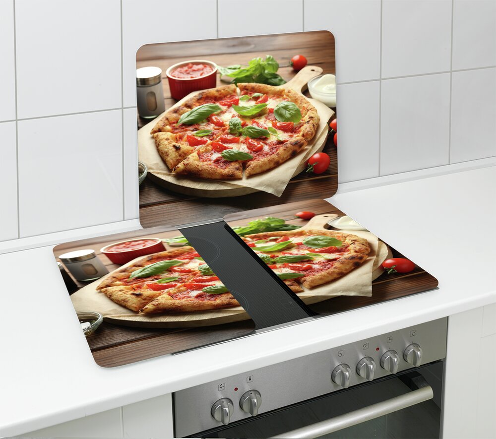 Multi-Platte Mod. Pizza Margherita  Abdeckung, Spritzschutz und Schneidebrett