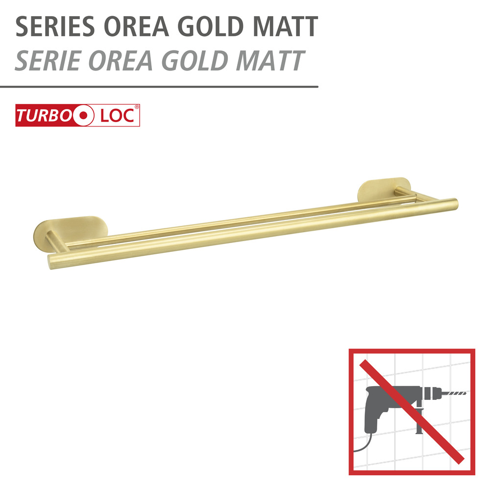 Turbo-Loc® Badetuchstange Duo Mod. Orea Gold  Befestigen ohne Bohren