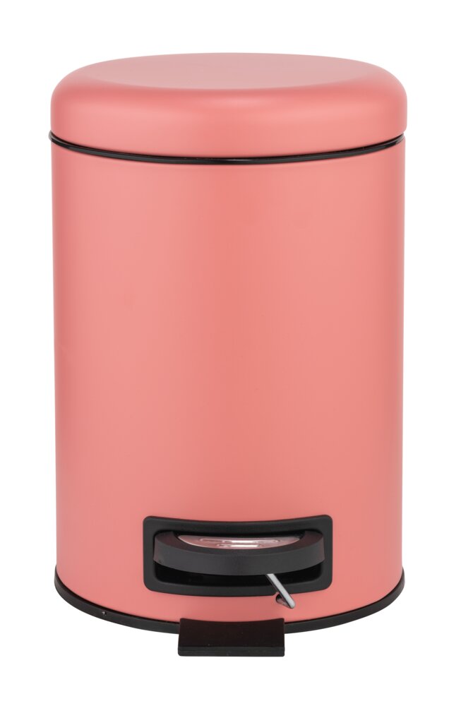 Cosmétiques Poubelle à pédale Leman Coral mat 3L  avec insert amovible