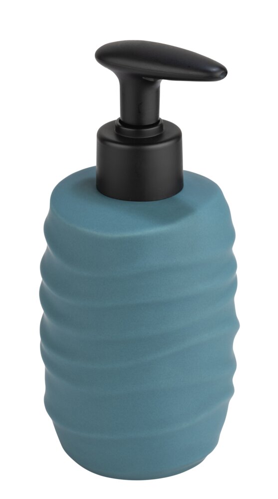 Distributeur savon Mod. Illana, pétrole/noir, céramique/plastique, 0.4L  surface soft-touch, design moderne