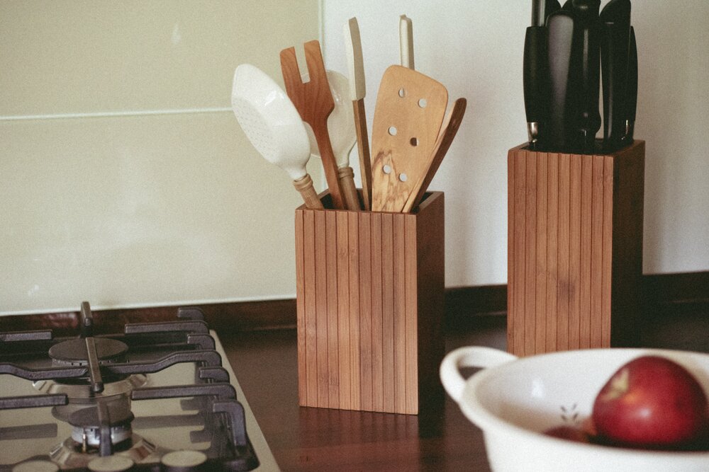 Utensilienhalter und Küchenrollenhalter Mod. Mera 2-teiliges Set