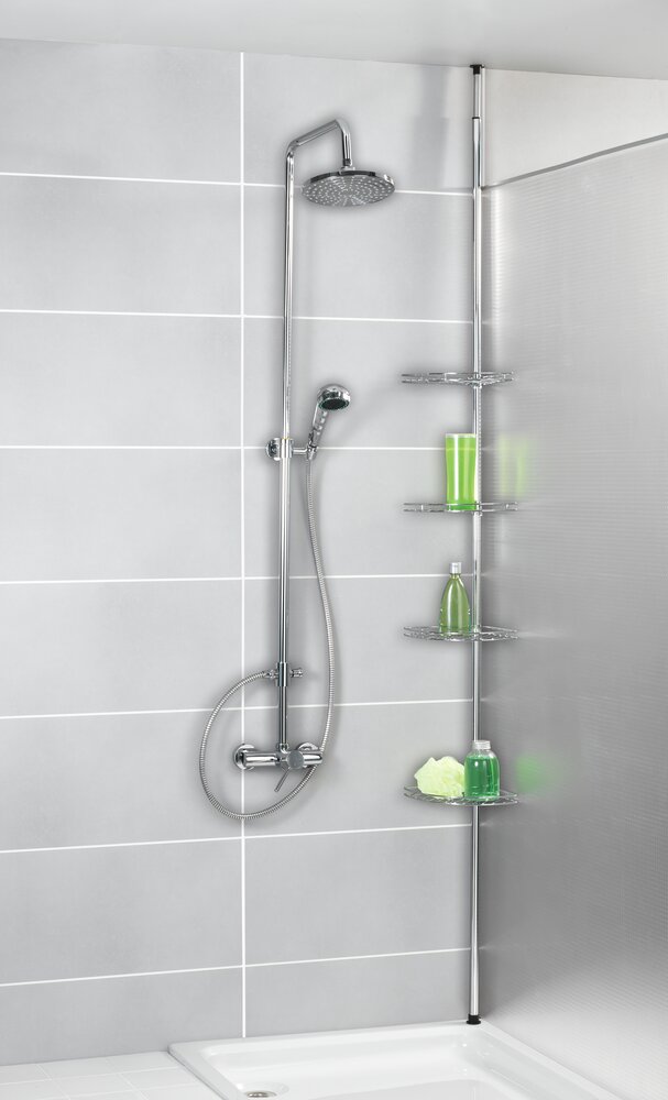 Prea roestvrijstalen telescopische douchehoek