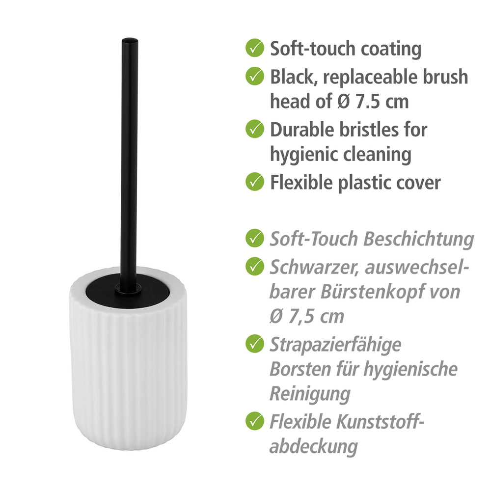 WC-Garnitur Mod. Belluno Weiß Keramik  mit Soft-Touch Oberfläche