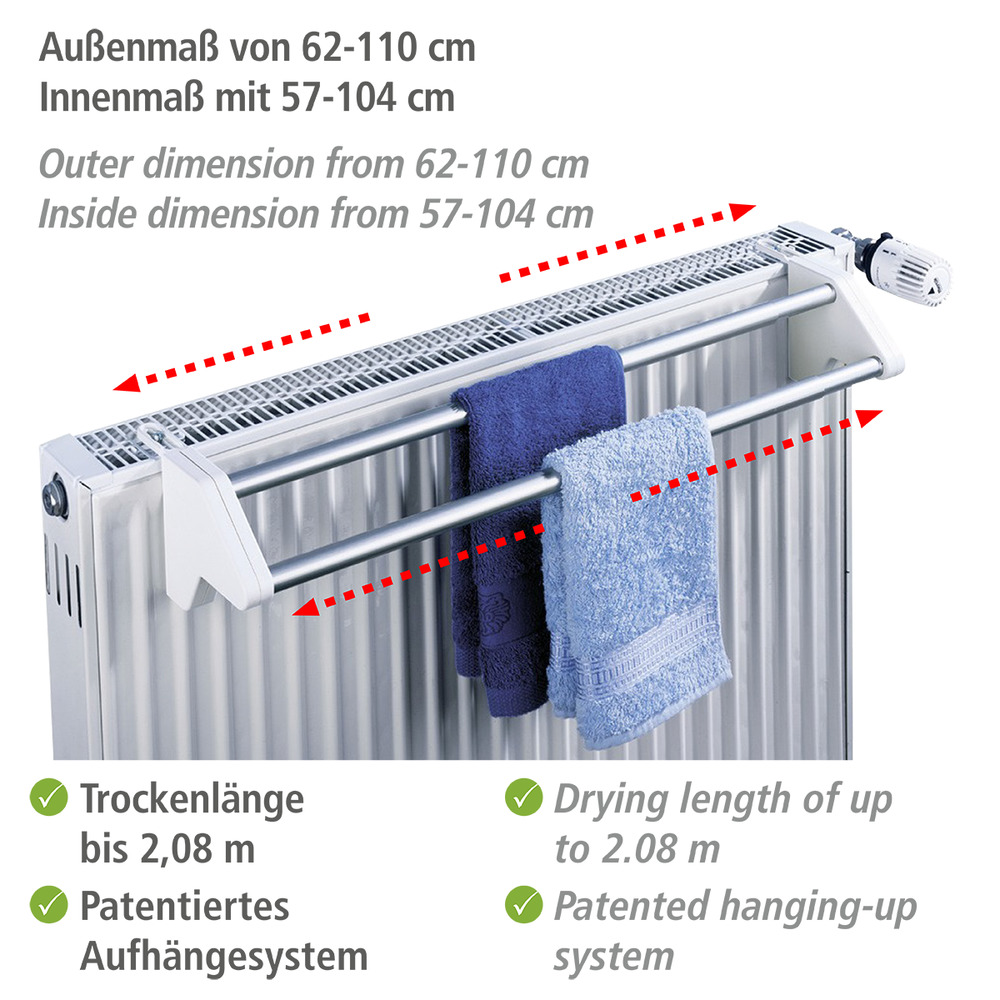 Heizkörper-Wäschetrockner Mod. Twin Standard  ausziehbar