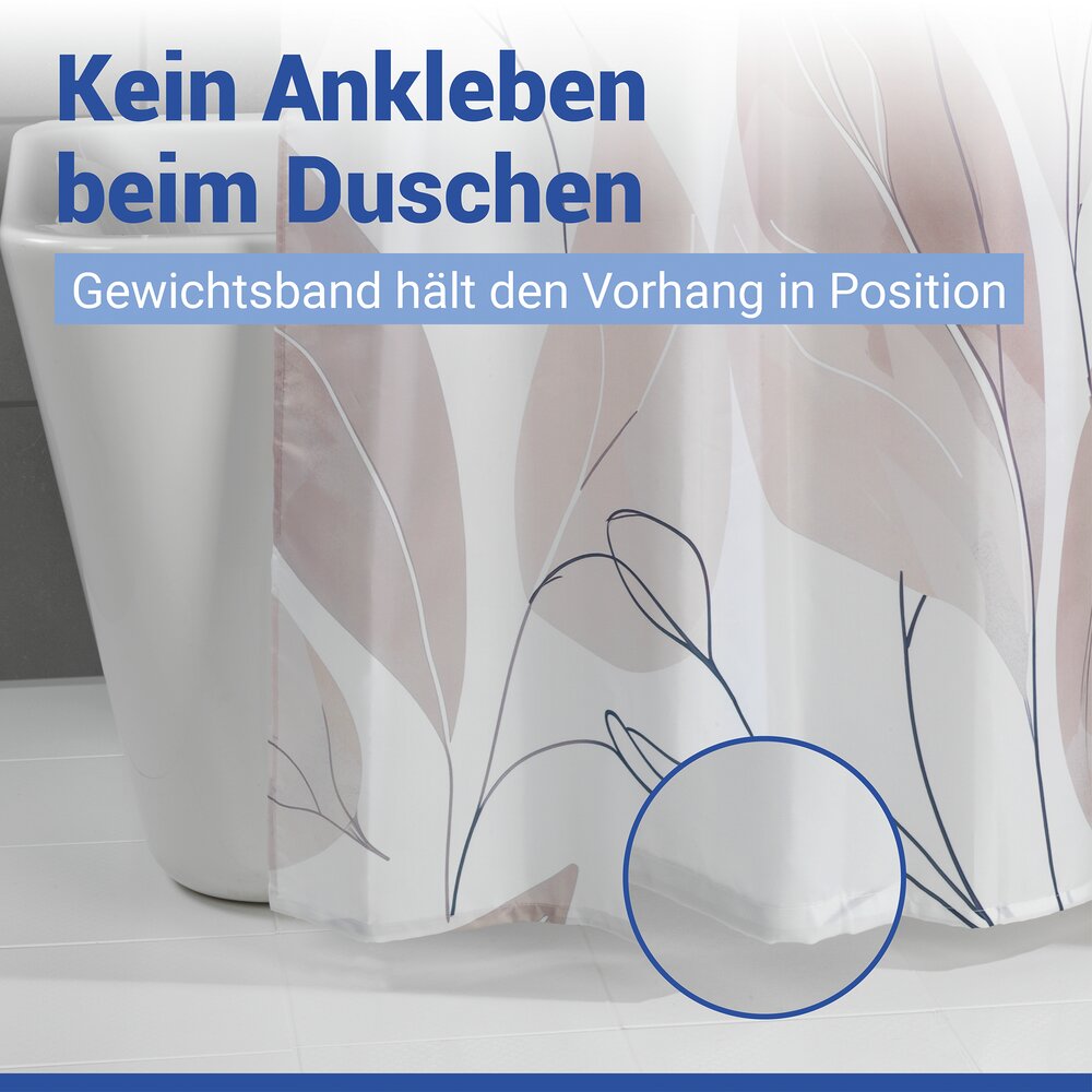 Duschvorhang Mod. Pula, 180 x 200 cm  100 % Polyester aus recyceltem PET