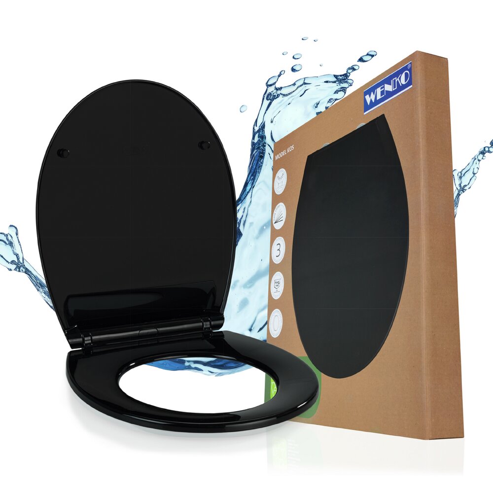 Toiletbril Mod. Kos Zwart