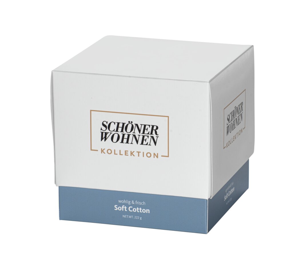 SCHÖNER WOHNEN-KOLLEKTION Duftkerze Mod. Soft-Cotton L  Brenndauer 45 - 55 Stunden