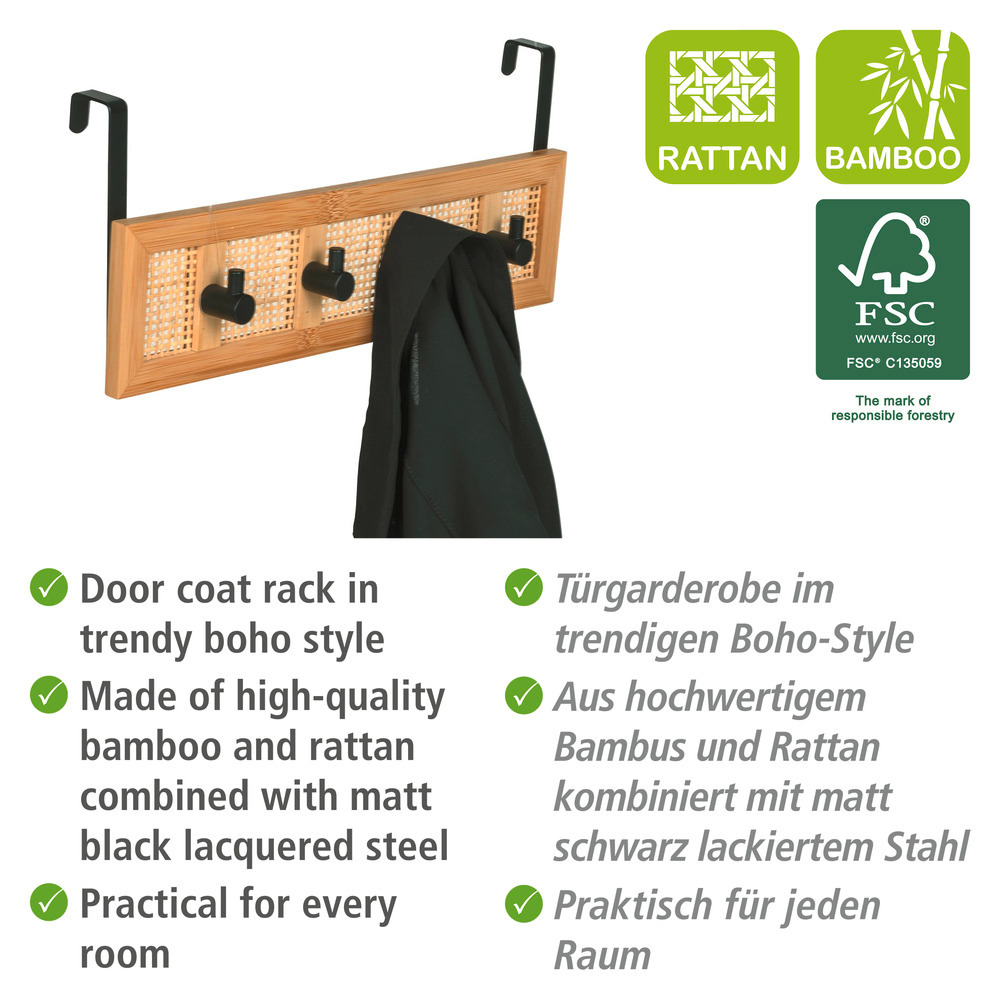 Türgarderobe Mod. Allegre  aus Bambus und Rattan