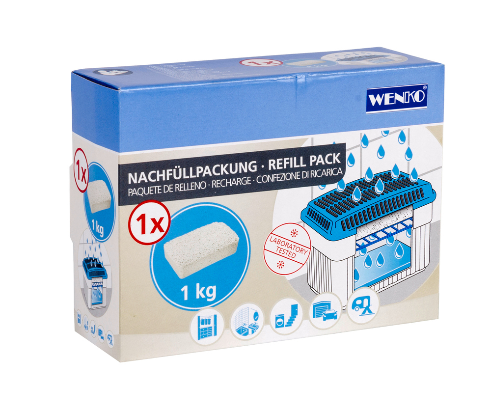 Feuchtigkeitskiller 6x 1kg Nachfüllpack, 6er Set  Luftentfeuchter Nachfüllpack