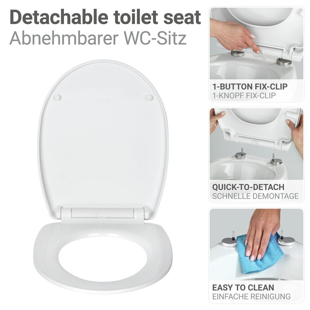 WC-bril Mod. Corbara, veelkleurig, thermoplastisch, 36,5x45 cm