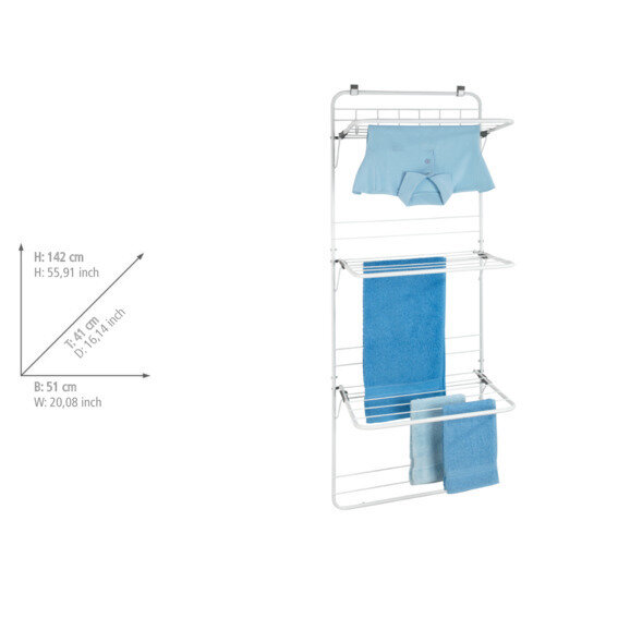 Über-Tür Wäscheständer  mit 6 integrierten Haken