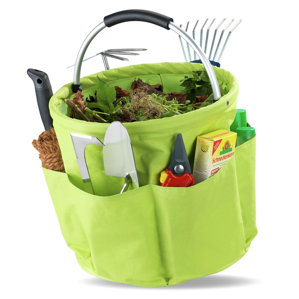 Universal Garten-Caddy XL, 34 l, Grün  mit 6 Außentaschen für Gartenwerkzeug