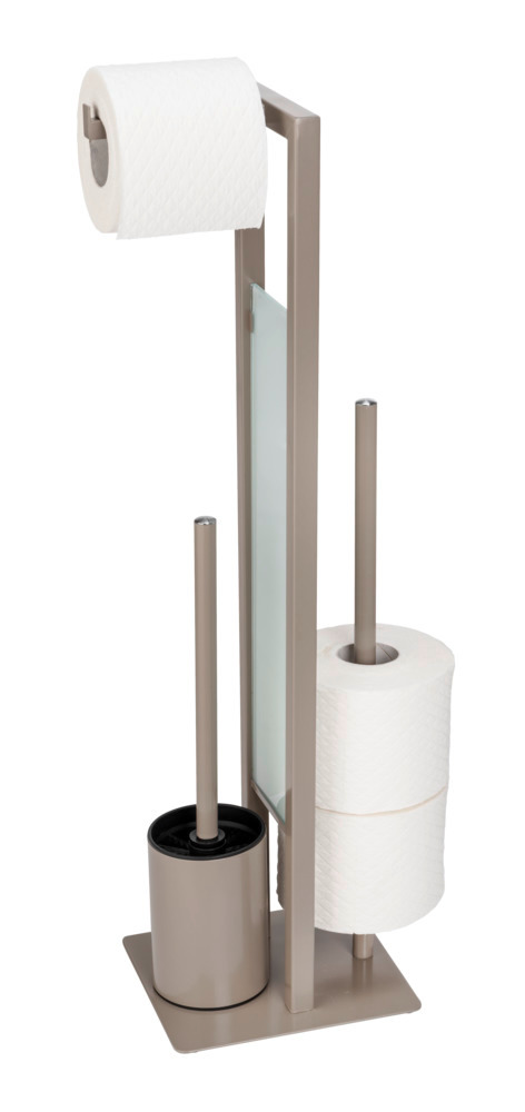 Stand WC-Garnitur Mod. Rivalta Taupe  Platte aus Sicherheitsglas