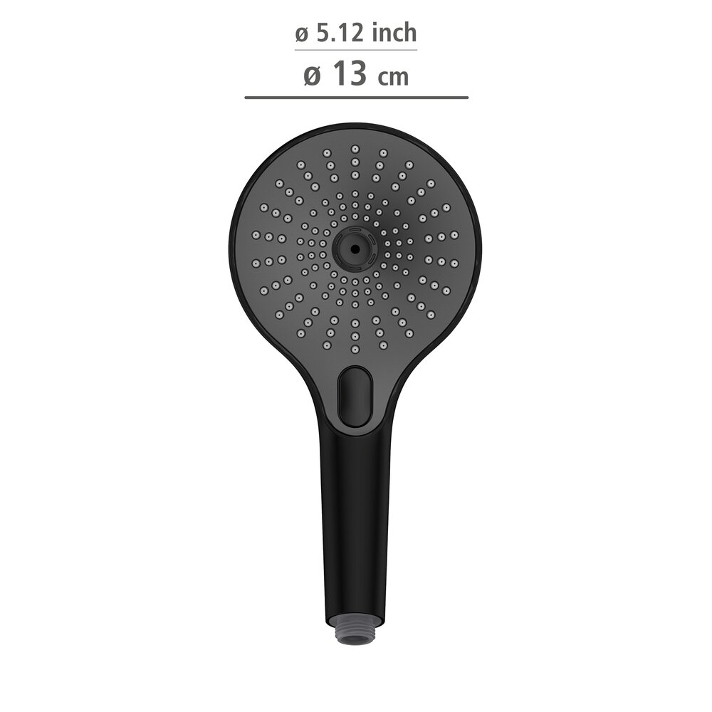Pommeau de douche Ultimate Shower Noir/Gris  diamètre 13 cm