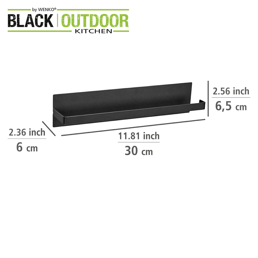 Magnetischer Küchenrollenhalter Ima Schwarz  magnetisch, für gängige Küchenrollen