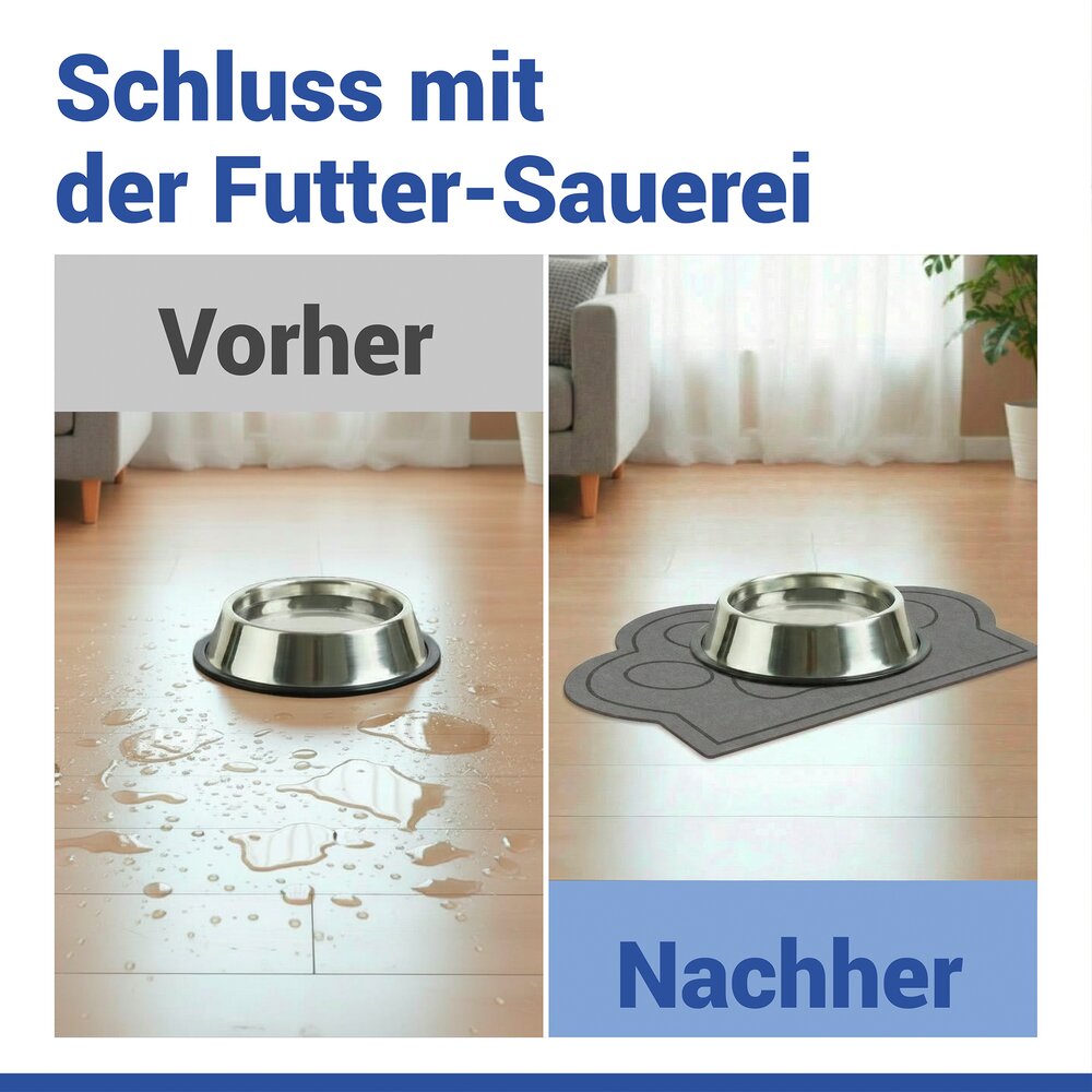 Haustiermatte Mod. Pata 50 x 30 cm  Napfunterlage für Hunde und Katzen