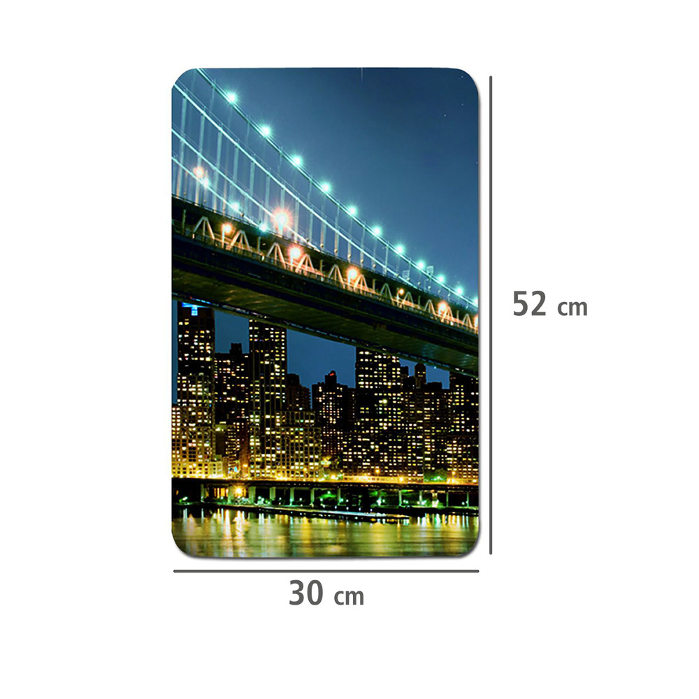 Glasabdeckplatte Universal Brooklyn Bridge, 2er Set  für alle Herdarten