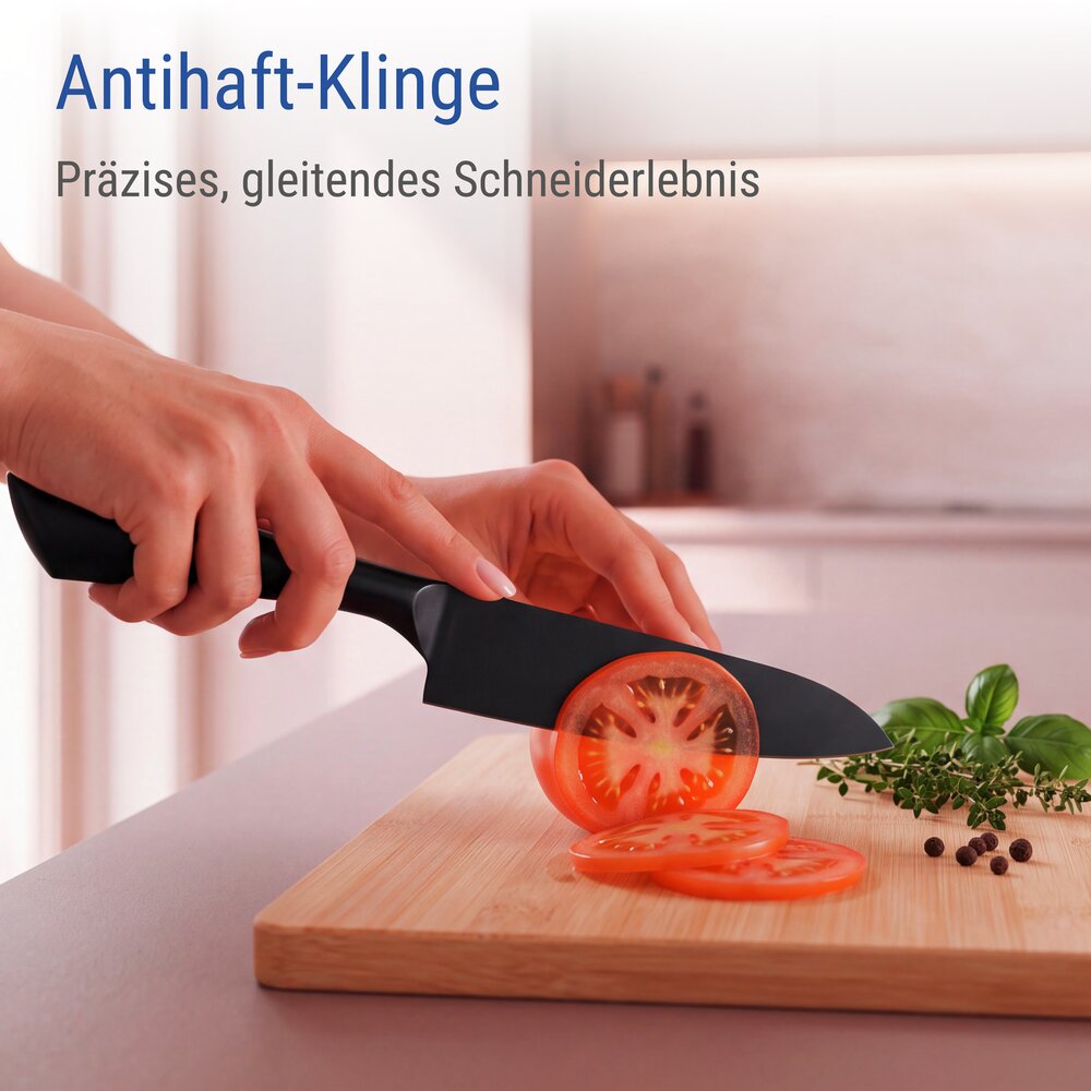 Kochmesser Mod. Ace, Schwarz  Küchenmesser aus rostfreiem Edelstahl