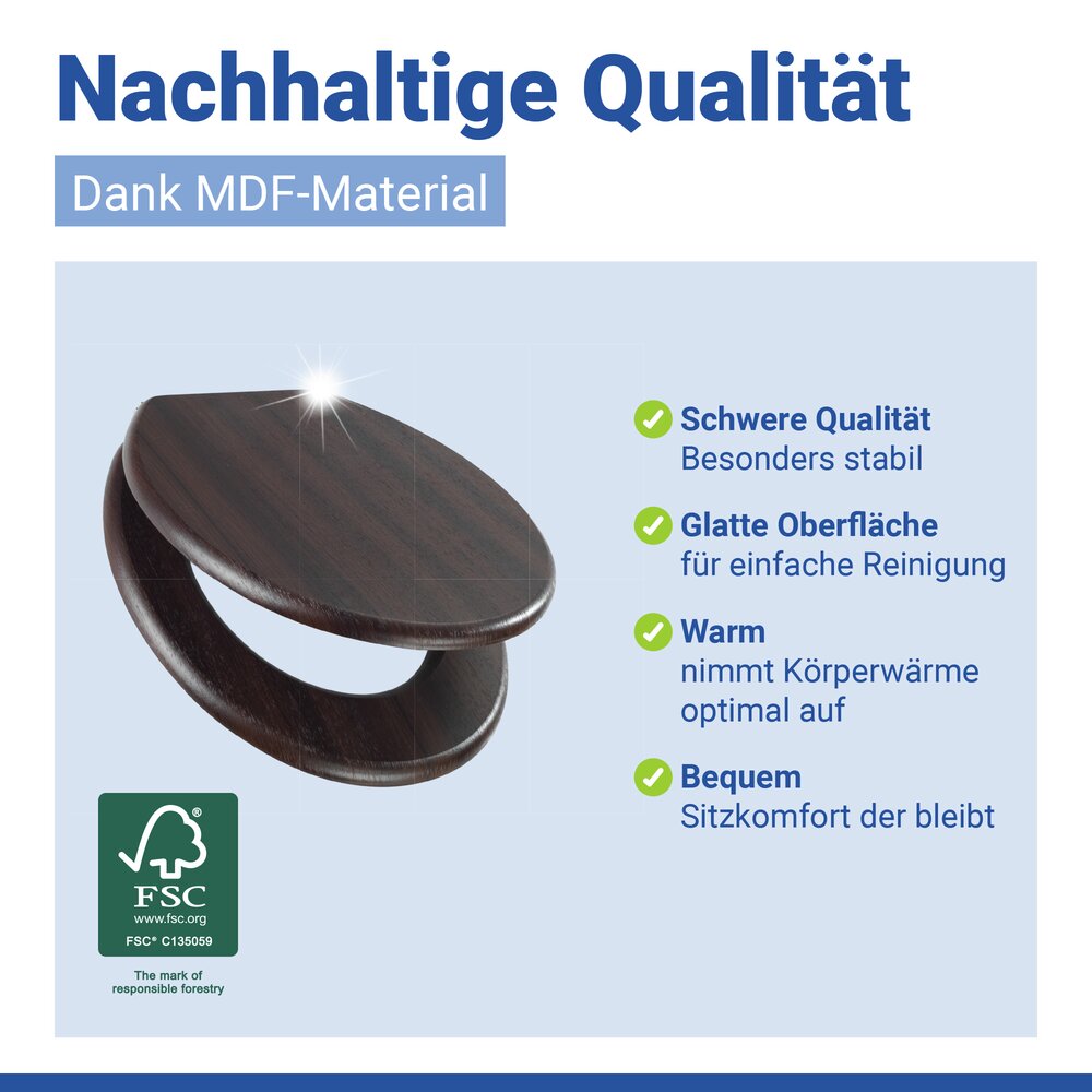 Abattant WC Wenge  abaissement automatique