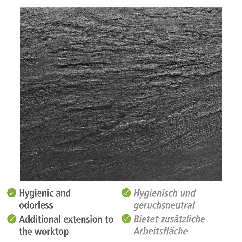 Glazen achterwand leisteen, 60 x 70 cm