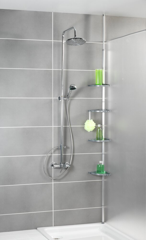 Telescopische douchehoek Compact Zilver