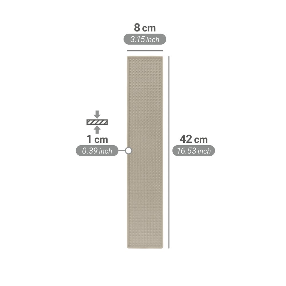 Abtropfmatte Mod. Slim, beige, Kunststoff, 42x1x8 cm  hitzebeständig bis 80°C