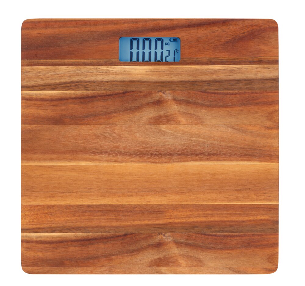 Personenwaage Mod. Akazie LCD  30 x 30 cm