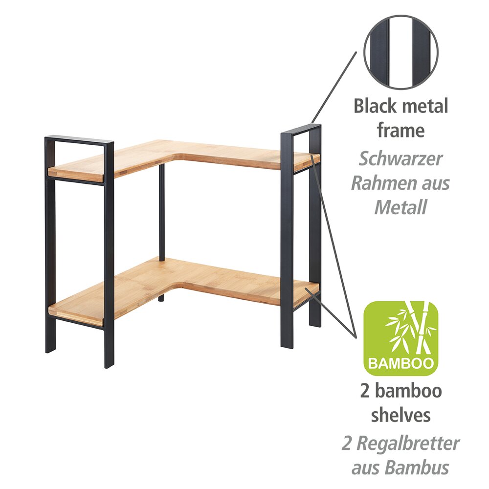 Étagère d'angle de cuisine Lou  Pour ajouter un espace de rangement sur le plan de travail