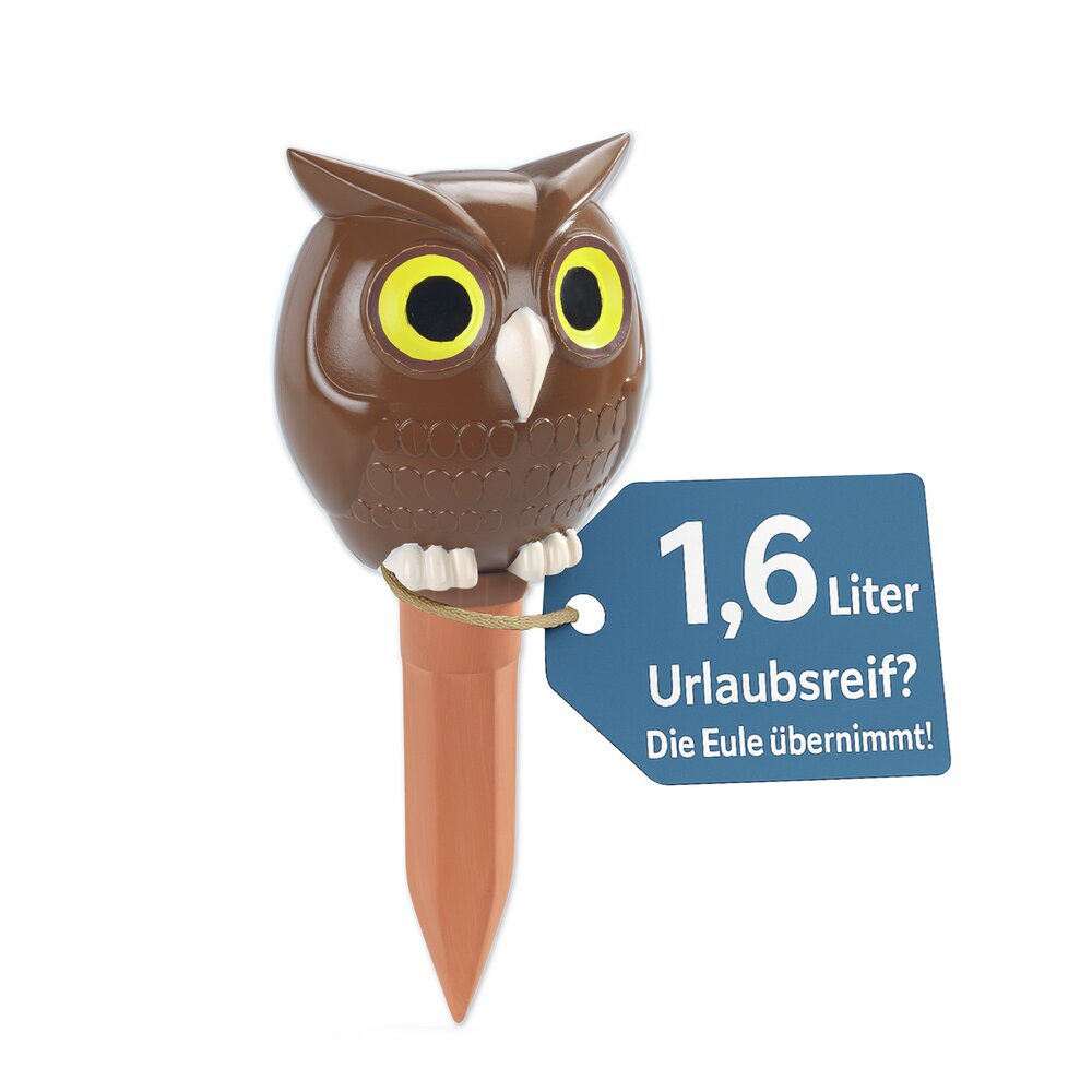 Jumbo Bewässerungsspike Eule, 1,6 l  für automatische Pflanzenbewässerung