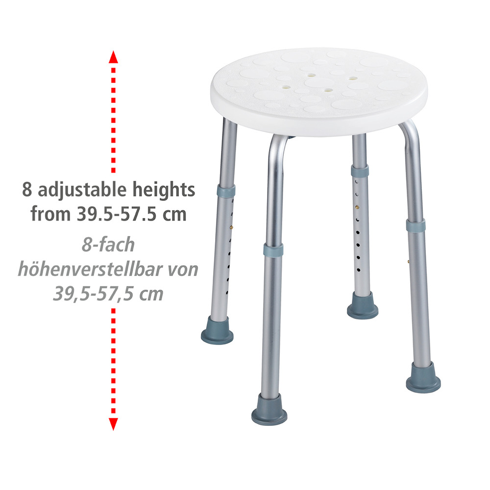 Duschhocker Mod. Secura höhenverstellbar  Wannenhocker, 120 kg Tragkraft