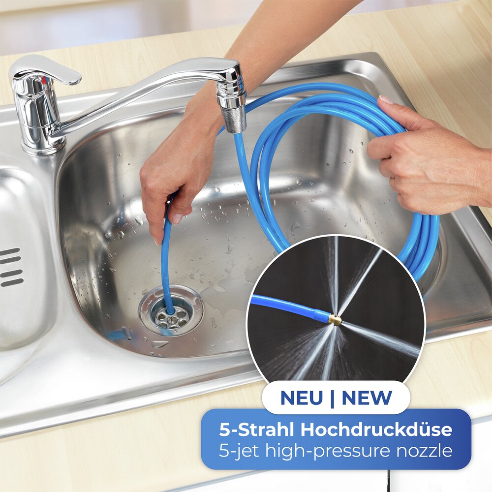 Reiniger Mod. Twister, blau, Kunststoff/Metall, 3 x 250 x 3 cm  mit Easy-Clip Schnellverschluss