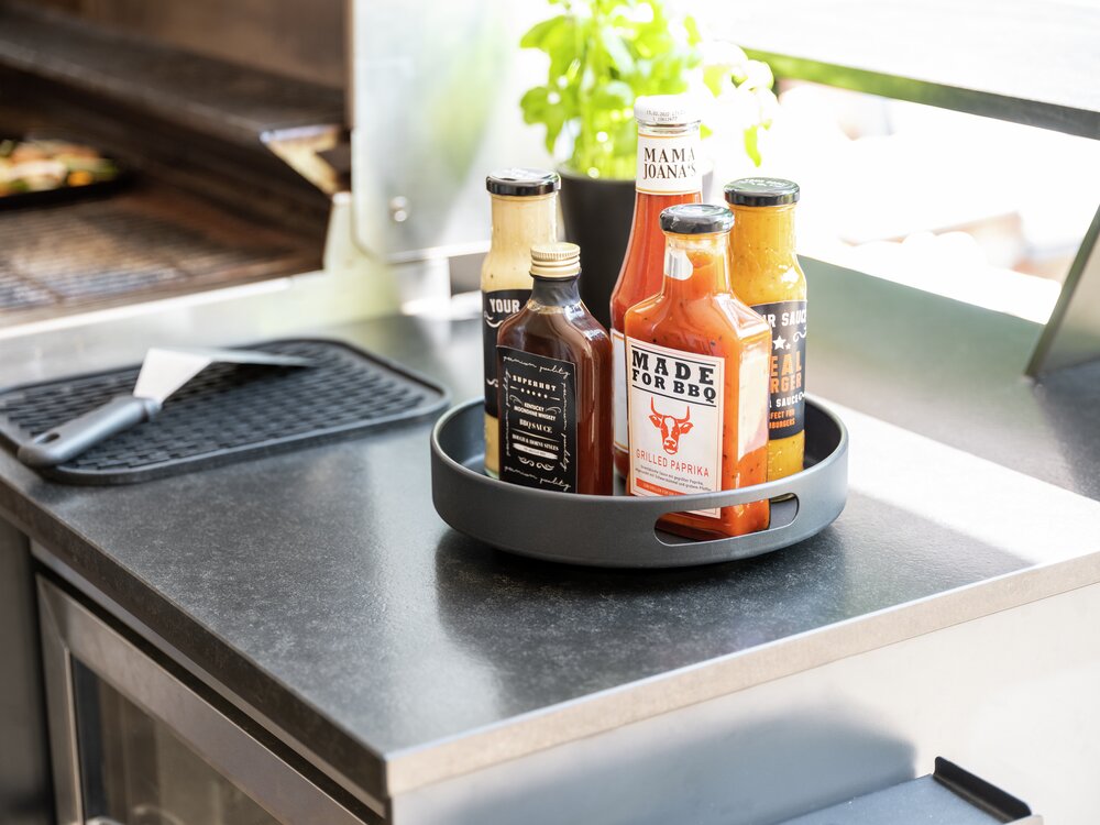 Drehbares Tablett Mod. Susie  aus pulverbeschichtetem Metall