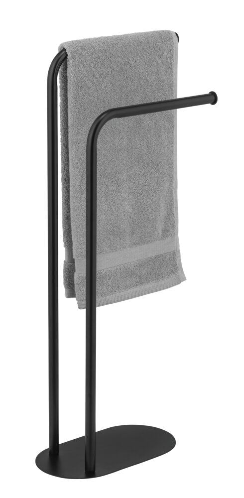 Handtuchständer Mod. Levante, schwarz, Stahl, 30x79x17 cm  rostfrei und platzsparend